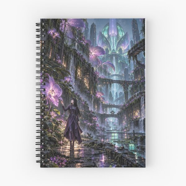 Item preview, Orchid District – The City Reborn in Bioluminescent Flowers designed and sold by SEIMEI2025.