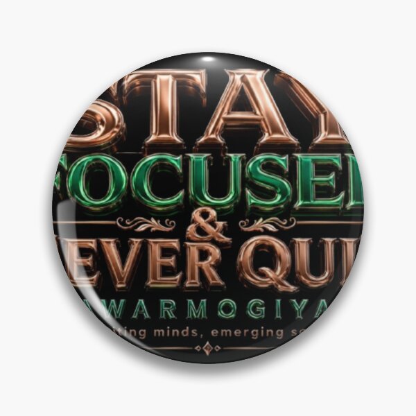Item preview, ​Stay Focused and Never Quit Motivational Typography designed and sold by Pawar1999.