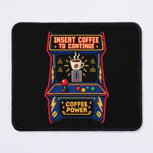 Item preview, Insert Coffee To Continue - Retro Arcade Pixel designed and sold by Ridaelb.