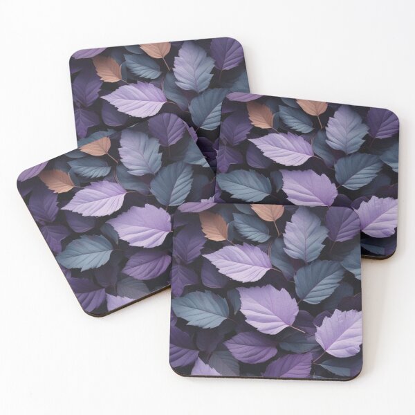 Item preview, Purple and Slate Blue Autumn Leaves Seamless Pattern — Moody Botanical Foliage designed and sold by LYAN-STORE.