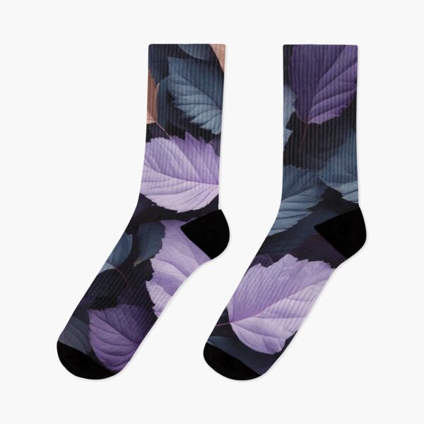 Item preview, Purple and Slate Blue Autumn Leaves Seamless Pattern — Moody Botanical Foliage designed and sold by LYAN-STORE.