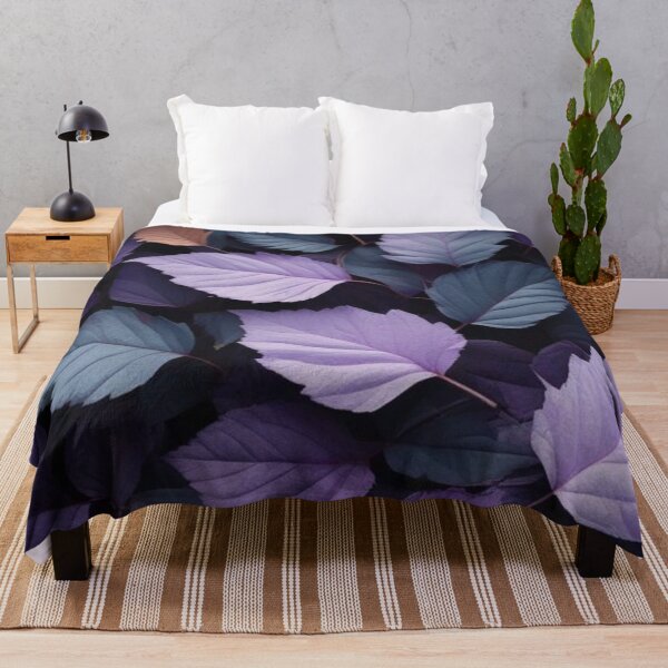 Item preview, Purple and Slate Blue Autumn Leaves Seamless Pattern — Moody Botanical Foliage designed and sold by LYAN-STORE.