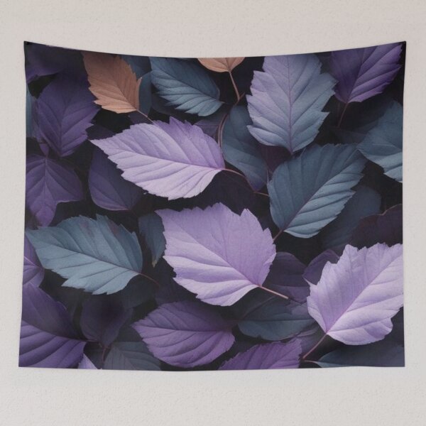 Item preview, Purple and Slate Blue Autumn Leaves Seamless Pattern — Moody Botanical Foliage designed and sold by LYAN-STORE.