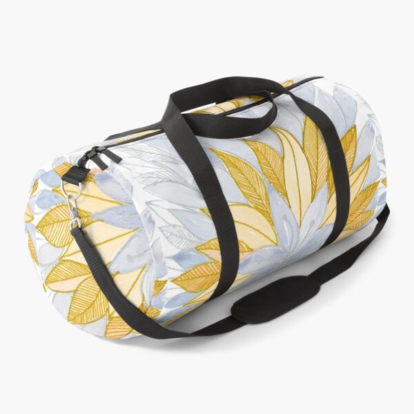 Item preview, Gold-Toned and Pale Blue Botanical Leaf Mandala designed and sold by ArithraStudio.