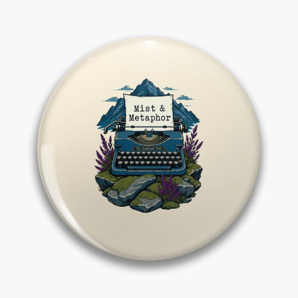 Item preview, The Highland Poet — Vintage Typewriter & Mountain Graphic designed and sold by KAYJAY DESIGNS.