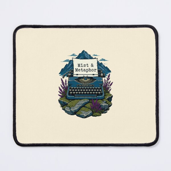 Item preview, The Highland Poet — Vintage Typewriter & Mountain Graphic designed and sold by KAYJAY DESIGNS.