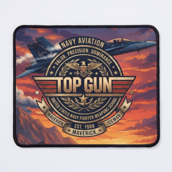 Item preview, Top Gun Maverick Vintage Retro Military Fighter Jet Badge Art Print designed and sold by Kate1art.