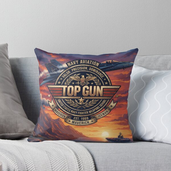 Item preview, Top Gun Maverick Vintage Retro Military Fighter Jet Badge Art Print designed and sold by Kate1art.
