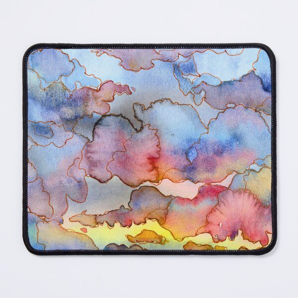 Item preview, Pastel Blue and Pink Abstract Watercolour Cloudscape designed and sold by ArithraStudio.