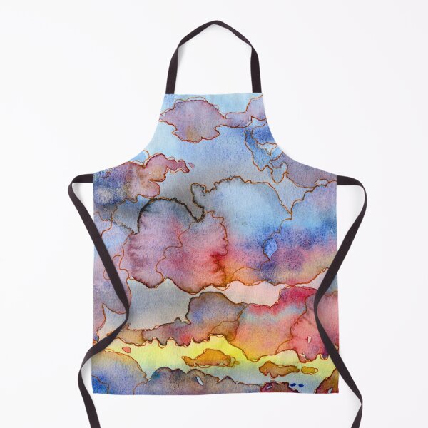Item preview, Pastel Blue and Pink Abstract Watercolour Cloudscape designed and sold by ArithraStudio.