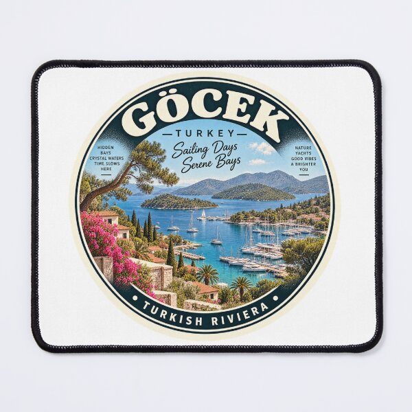 Item preview, Gocek Turkey Vintage Travel Badge – Turkish Riviera Sailing Souvenir designed and sold by DreamPaw Studio.
