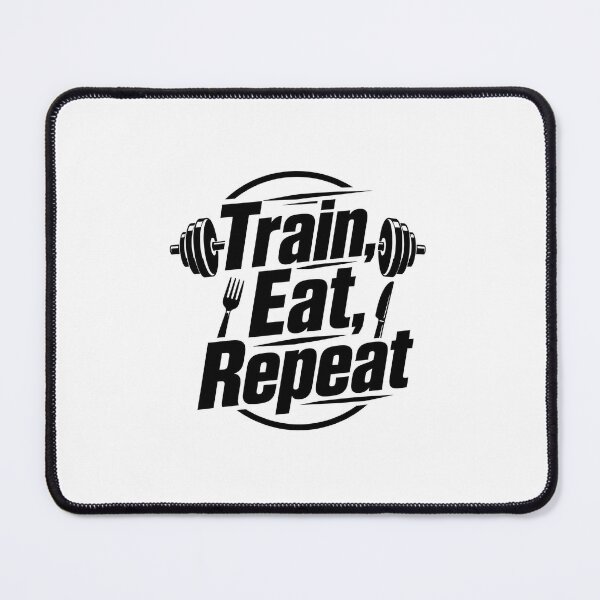 Item preview, Train Eat Repeat Fitness Motivation designed and sold by TrendDes1gn.