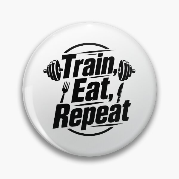 Item preview, Train Eat Repeat Fitness Motivation designed and sold by TrendDes1gn.
