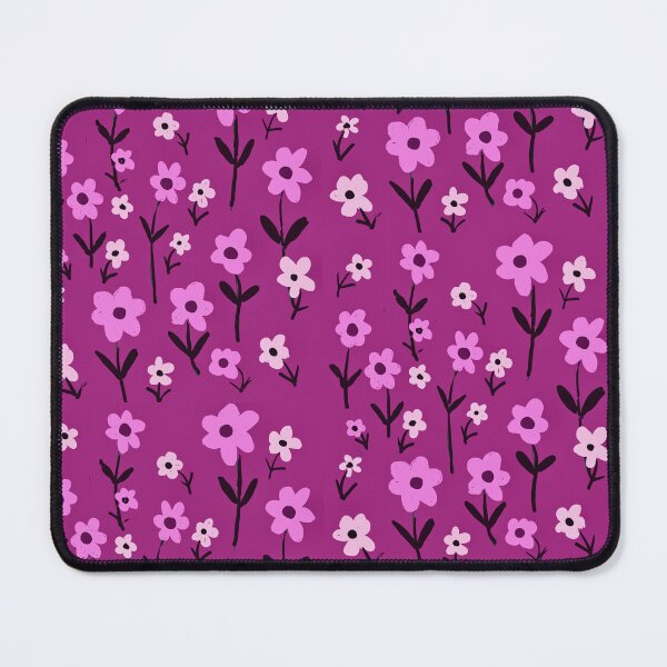 Item preview, Pink Flowers on Purple Background designed and sold by Elaine M Hayward .