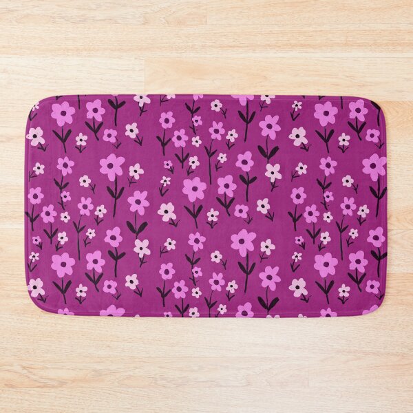 Item preview, Pink Flowers on Purple Background designed and sold by Elaine M Hayward .