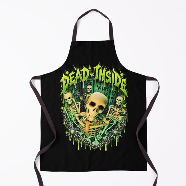 Item preview, Dead Inside Skeletons – Neon Green Grunge Gothic Skull Design designed and sold by HimikoDesk.