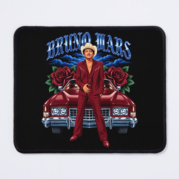 Item preview, Bruno Mars Red Suit Cowboy With Classic Car And Roses designed and sold by GusHickman.