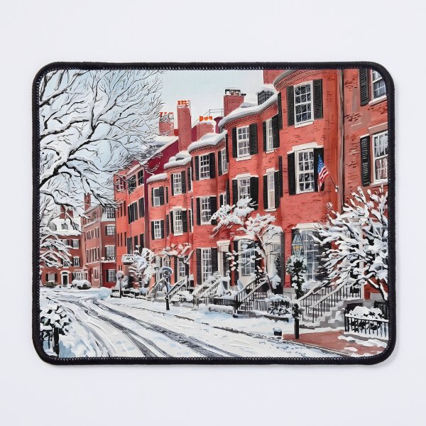 Item preview, Beacon Hill Winter Acrylic Travel Print Boston designed and sold by POSTERIOCREW.