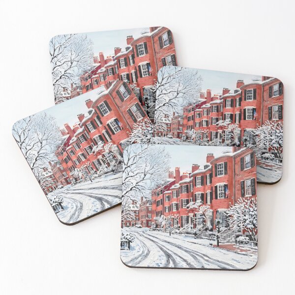Item preview, Beacon Hill Winter  Acrylic Travel Print Boston designed and sold by POSTERIOCREW.