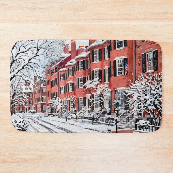 Item preview, Beacon Hill Winter  Acrylic Travel Print Boston designed and sold by POSTERIOCREW.