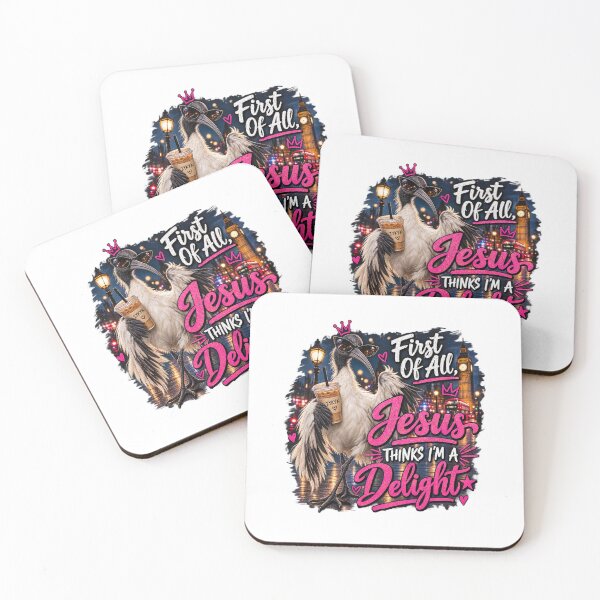Item preview, First Of All Jesus Thinks I'm A Delight Sassy Bin Chicken Iced Coffee London designed and sold by Yellowriversss.