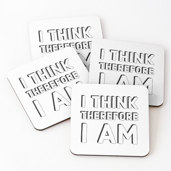 Item preview, I think therefore I am - Famous philosophy quotes designed and sold by Inspirationmotivation.