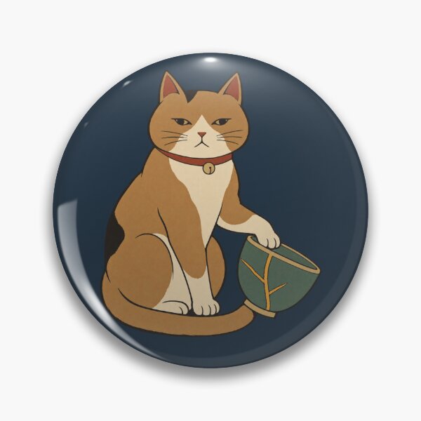 Item preview, Japanese Cat and the Kintsugi Bowl | Ukiyo-e Woodblock designed and sold by Planthem.