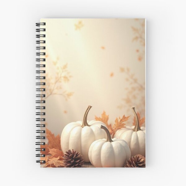 Item preview, White Pumpkins and Autumn Leaves — Cozy Neutral Fall Harvest Photo designed and sold by LYAN-STORE.