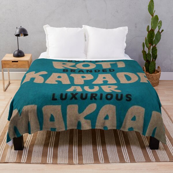 Item preview, Butter Roti Branded Kapada Aur Luxurious Makaan Funny Indian Hindi Typography designed and sold by Manga Mouth Piece .
