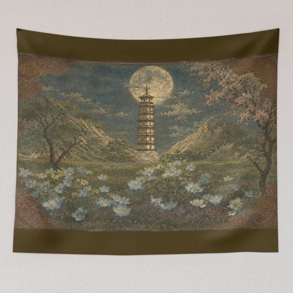 Item preview, Series Glow of the Pagoda Part 7 “Under It”.(Ancient Mural) designed and sold by MaxDreamsArt.