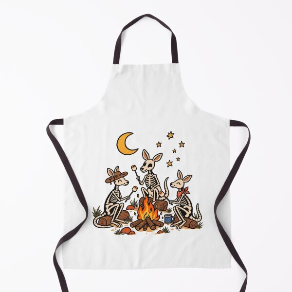 Item preview, Skeleton Kangaroo Campfire Marshmallow Night Camping Aussie Outback designed and sold by Yellowriversss.