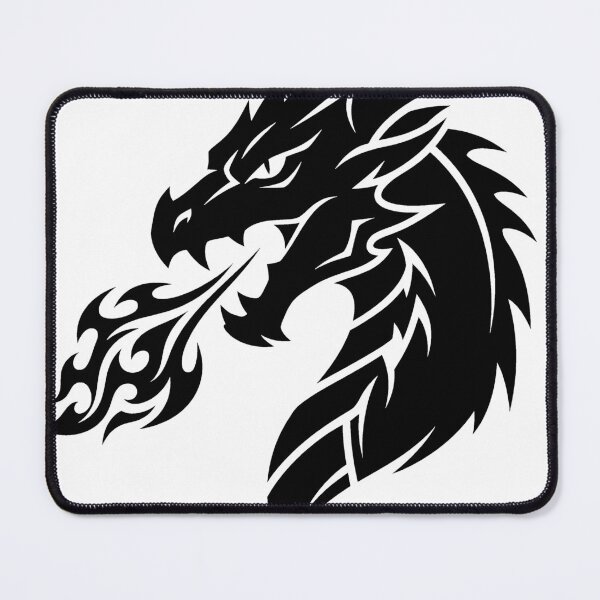 Item preview, Spiked Horn Tribal Dragon - Black Silhouette Sticker Art designed and sold by DragonSerpent Ink.