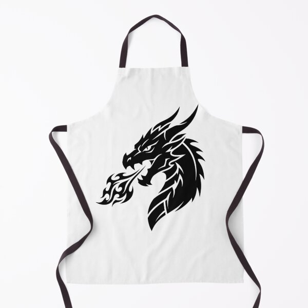 Item preview, Spiked Horn Tribal Dragon - Black Silhouette Sticker Art designed and sold by DragonSerpent Ink.