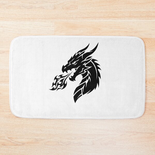 Item preview, Spiked Horn Tribal Dragon - Black Silhouette Sticker Art designed and sold by DragonSerpent Ink.