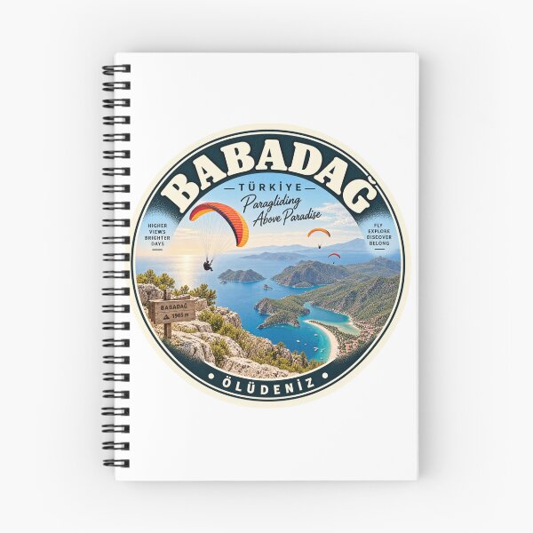 Item preview, Babadag Turkey Vintage Travel Badge – Oludeniz Paragliding Souvenir designed and sold by DreamPaw Studio.