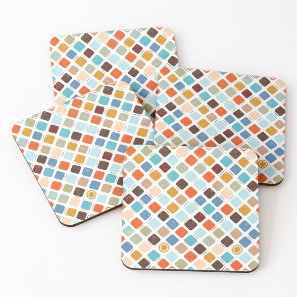 Item preview, Organic Diamond Mosaic – Mid Century Modern Geometric Retro Pattern, 1950s Vintage Textile Design designed and sold by Tamas Das.