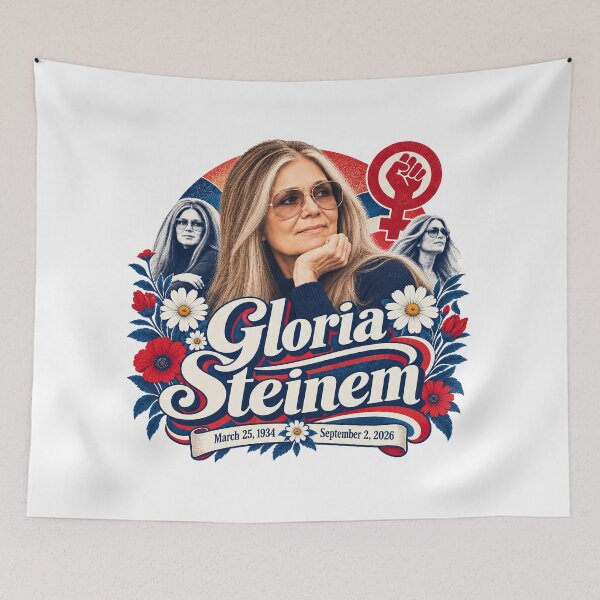 Item preview, Gloria Steinem March 25 1934 September 2 2026 Tribute Retro designed and sold by GusHickman.