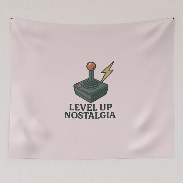 Item preview, Level Up Nostalgia Retro Joystick designed and sold by MarCinu Art.