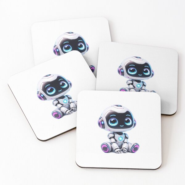 Item preview, Cute sitting robot in comic style designed and sold by TrendDes1gn.