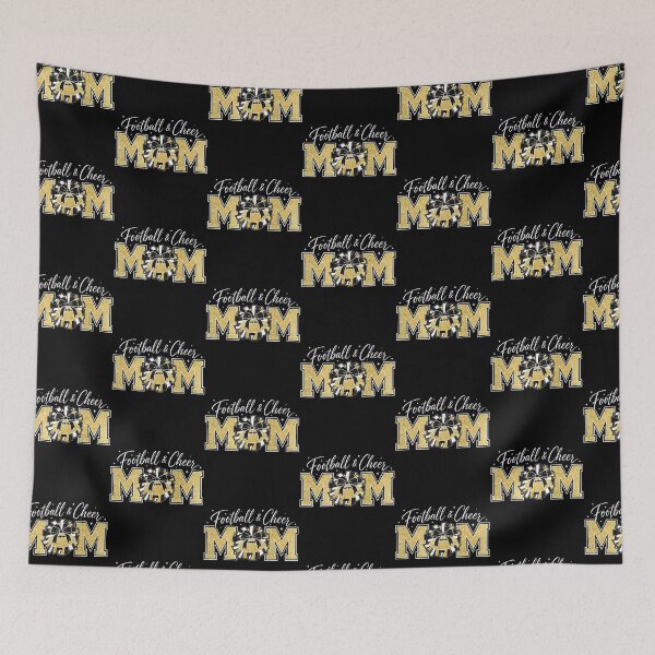 Item preview, Football  Cheer Mom Mama Of Both Cheerleader Gold  Black designed and sold by OddityVault.