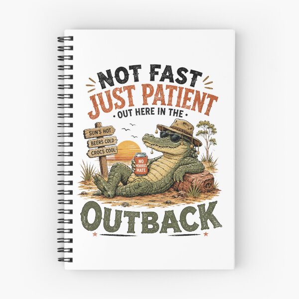 Item preview, Not Fast Just Patient Outback Crocodile No Worries Mate Aussie Sunset designed and sold by Yellowriversss.