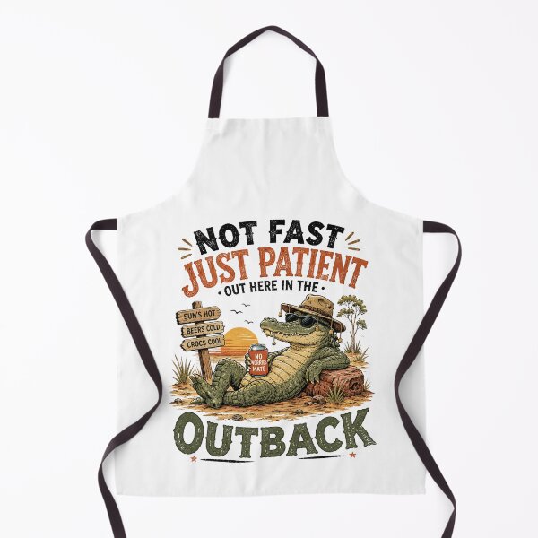 Item preview, Not Fast Just Patient Outback Crocodile No Worries Mate Aussie Sunset designed and sold by Yellowriversss.
