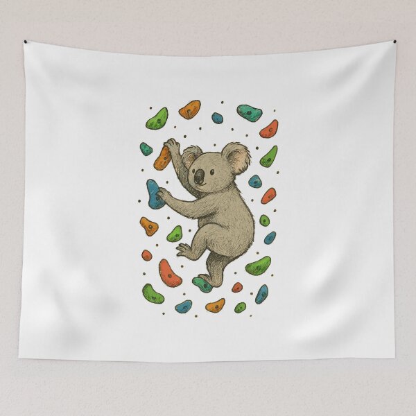 Item preview, Koala bouldering on the bouldering wall design designed and sold by Pineapple-Tree.