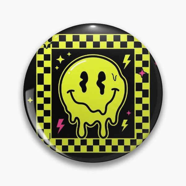 Item preview, Melting Smiley Face Checkerboard Retro 90s designed and sold by Neon-Leonida-Vibes.