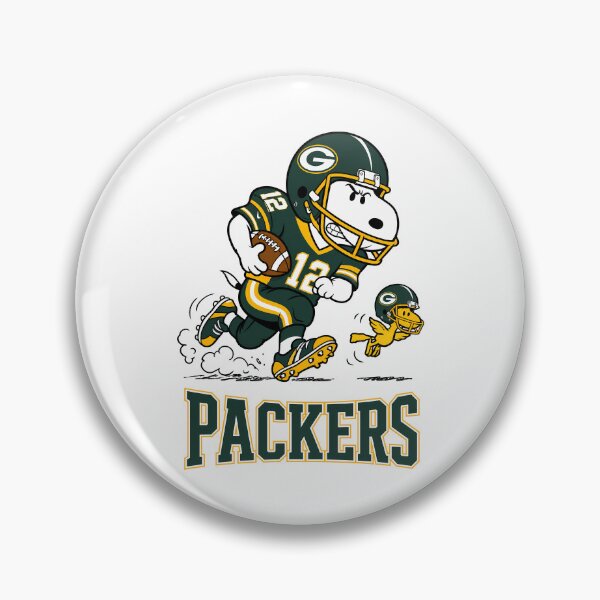 Item preview, Snoopy & Woodstock Green Bay Packers Football Retro F072 designed and sold by GLUVY-THEME.