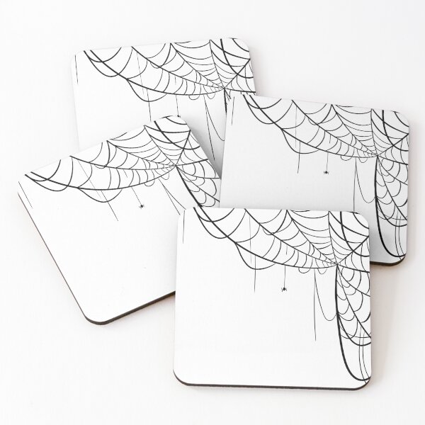 Item preview, Spooky Spider Web Corner Frame — Hanging Cobweb Line Art Vector designed and sold by LYAN-STORE.