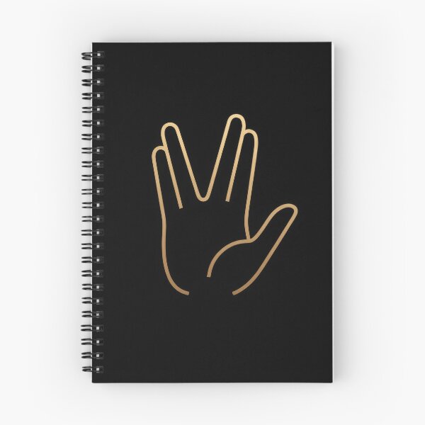 Item preview, Vulcan Salute Hand Sign Live Long and Prosper Minimalist Gold Art designed and sold by Kate1art.