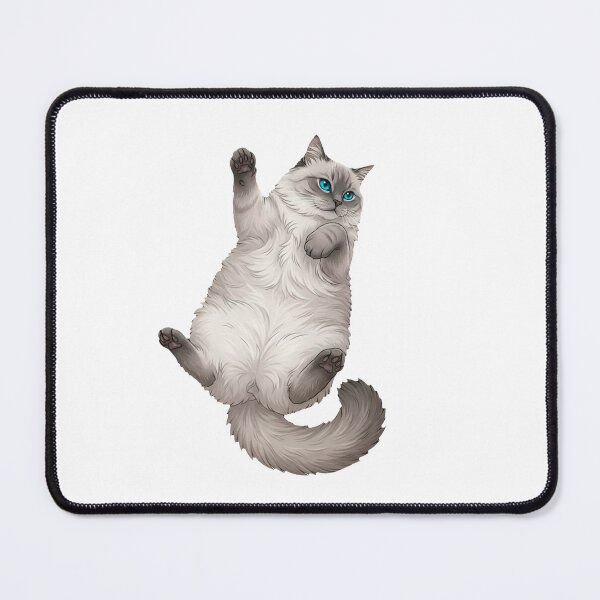 Item preview, Ragdoll Cat Collection #11 - Playful Relaxed Cat Lying on Back designed and sold by Quiet Joy Studio.