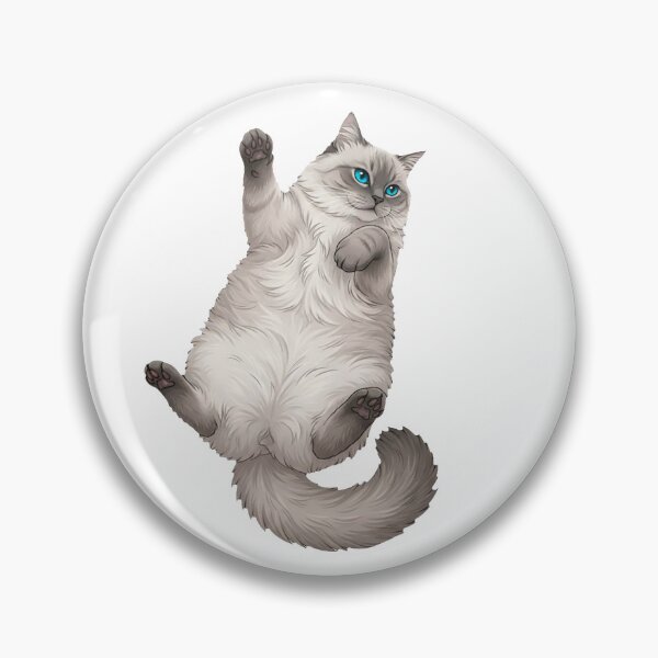 Item preview, Ragdoll Cat Collection #11 - Playful Relaxed Cat Lying on Back designed and sold by Quiet Joy Studio.