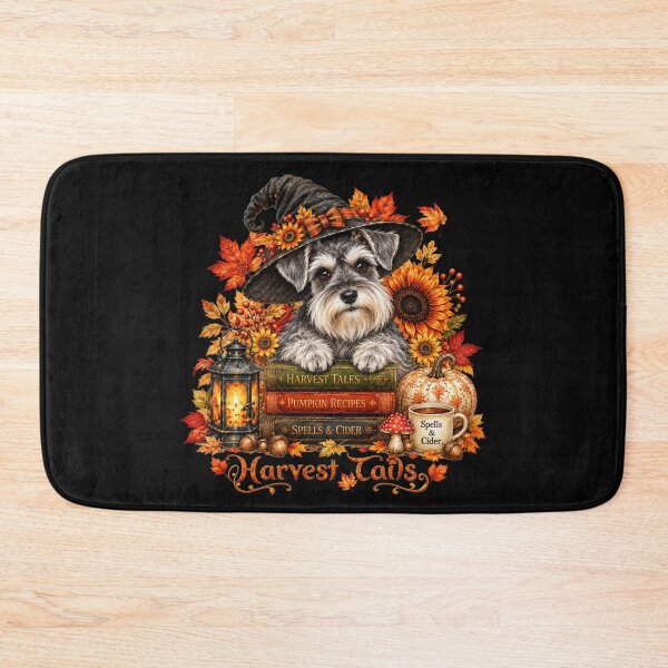 Item preview, Miniature Schnauzer Halloween Witch Autumn Harvest designed and sold by Cute & Sassy Custom Gifting Boutiques.